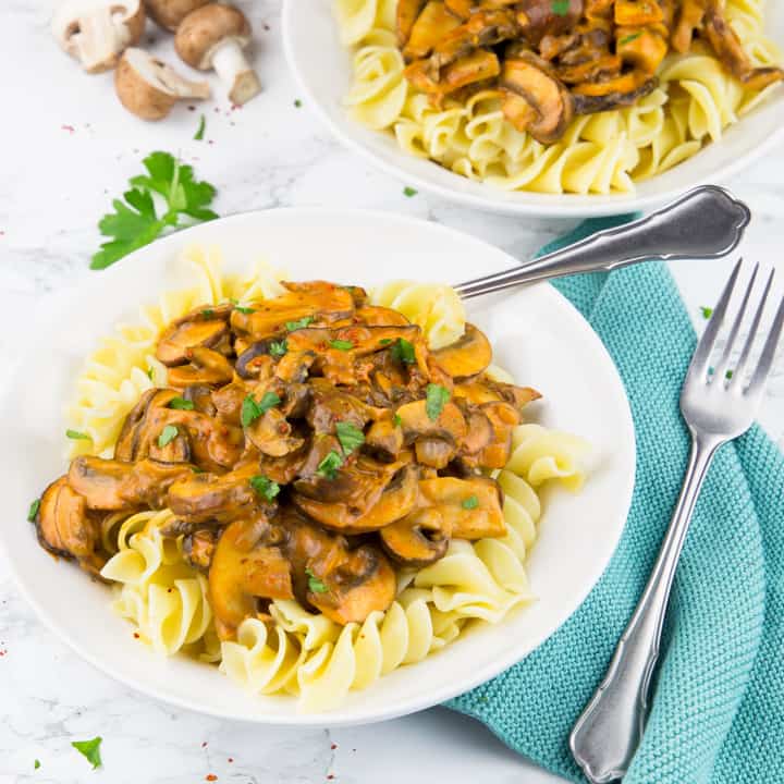 Vegan Mushroom Stroganoff - Vegan Heaven