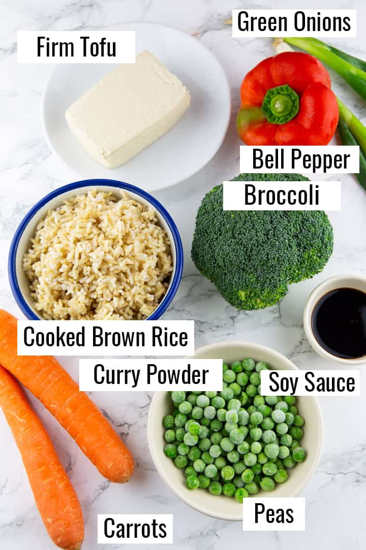 ingredients that go into this recipe on a marble countertop 