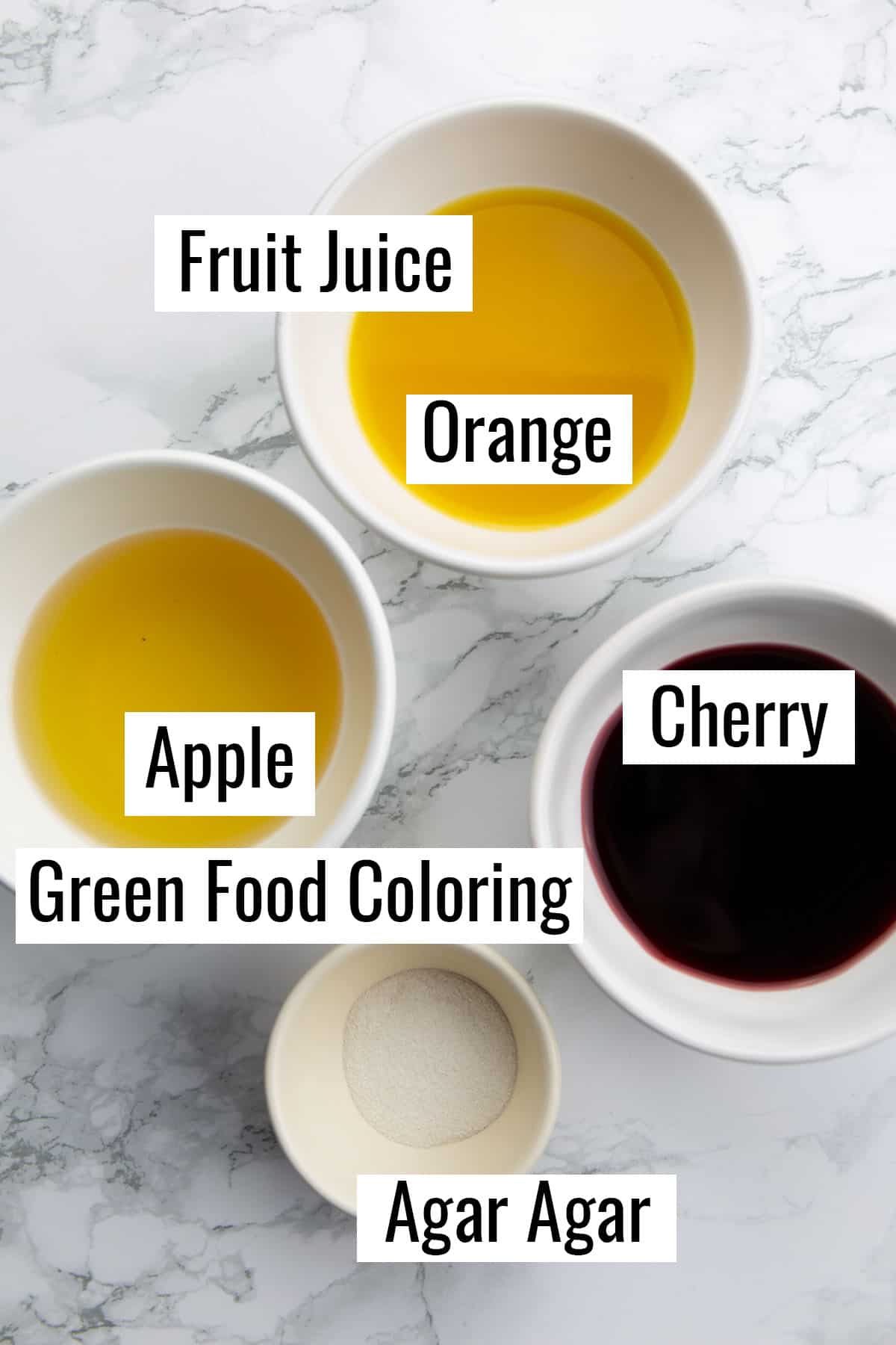 the ingredients that go into this recipe on a marble countertop 