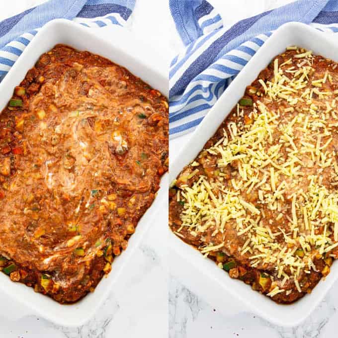 a collage of two recipes that shows how to make this recipe 