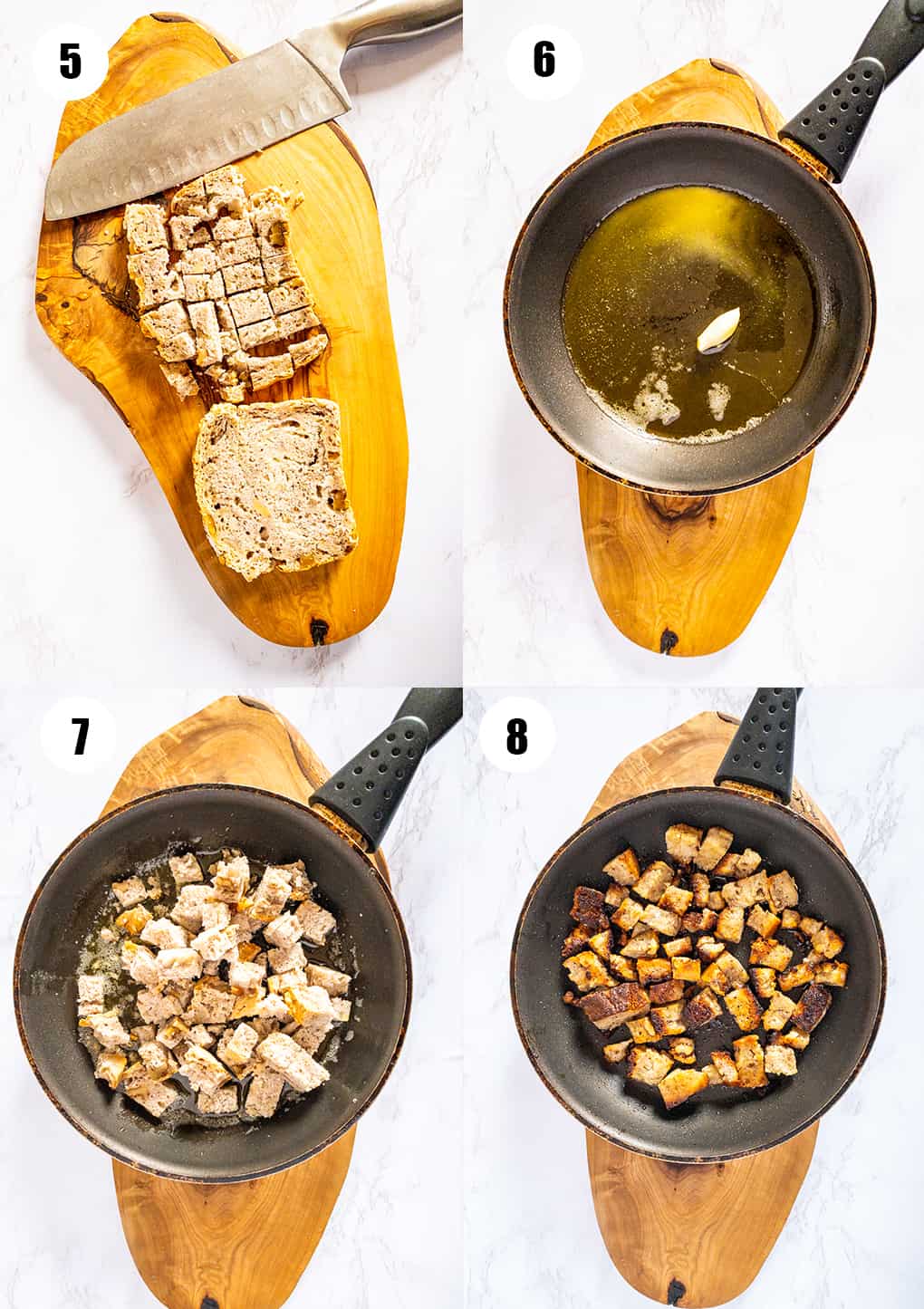 a collage of four photos showing how to make this recipe