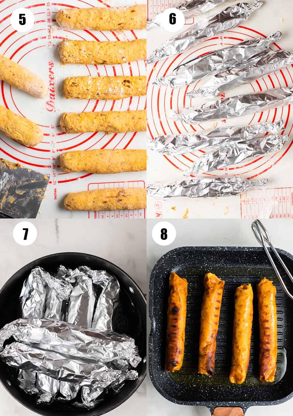 a collage of four step by step photos that show how to make this recipe 