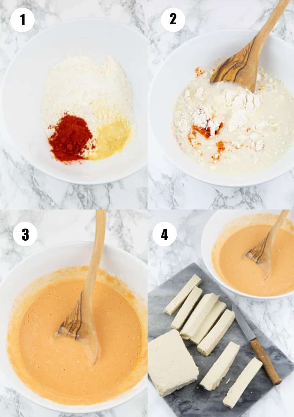 a collage of four photos that show how to make this recipe