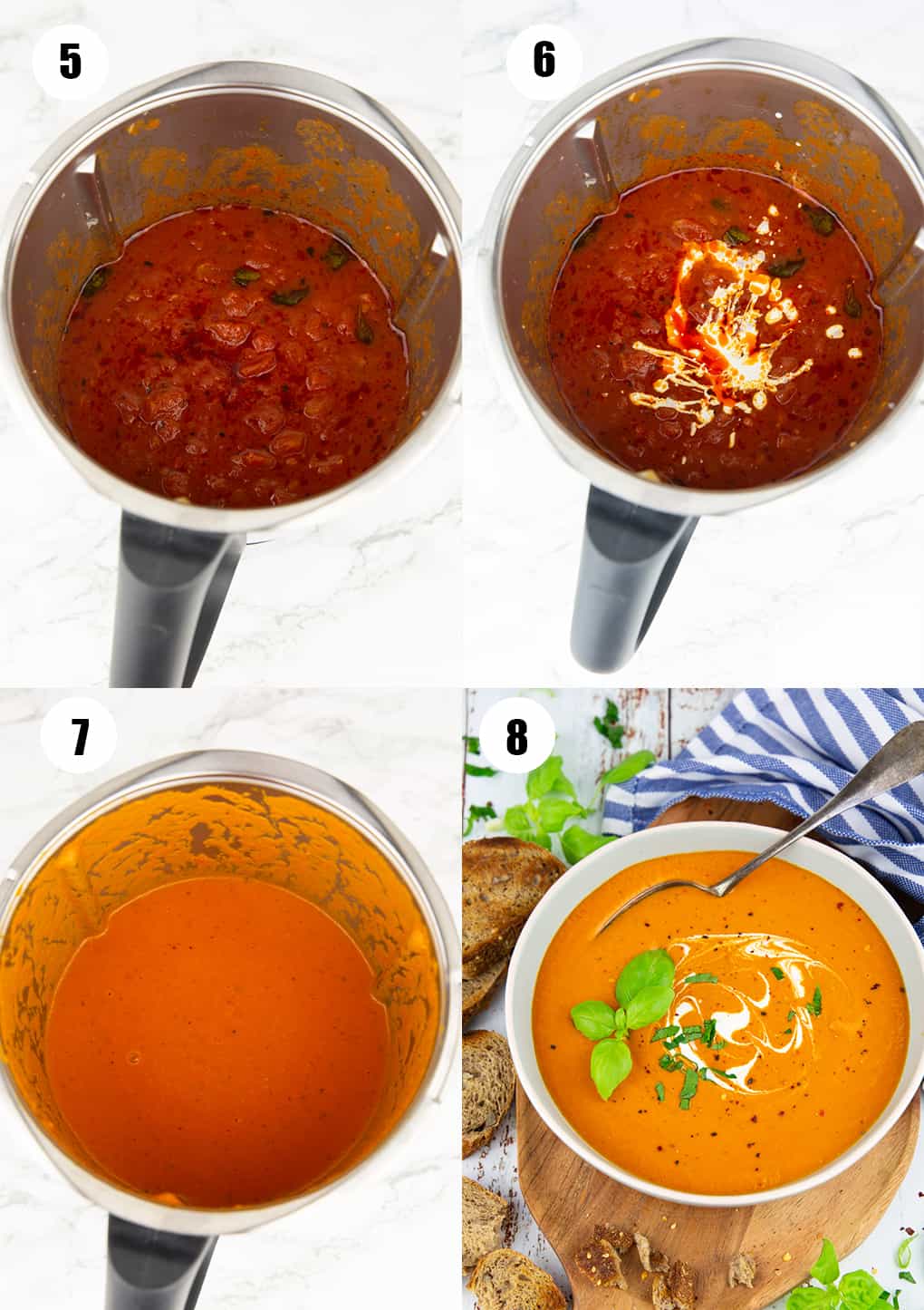 a collage of four step by step photos that show how to make this recipe