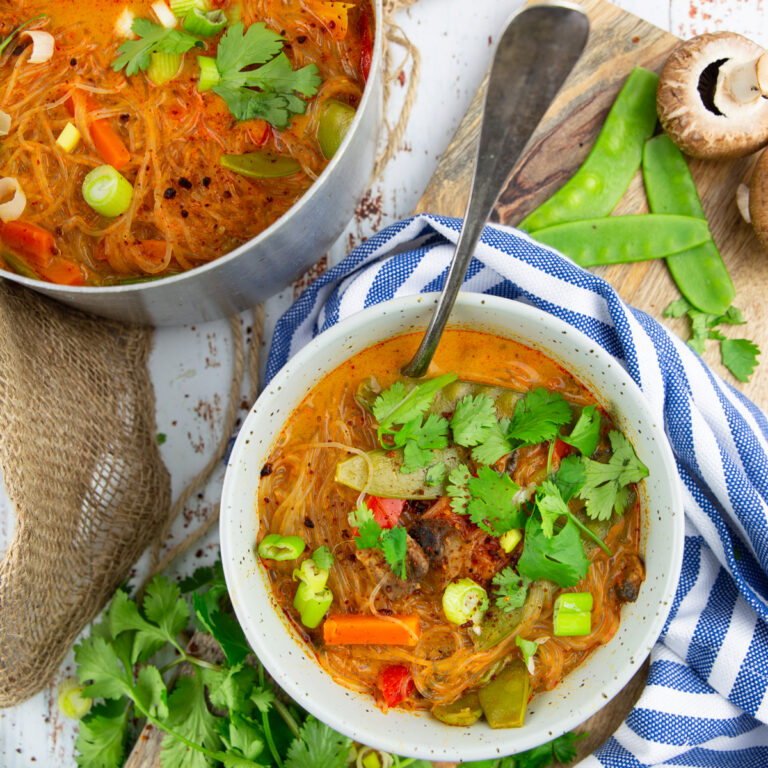 Asian Noodle Soup Vegan Heaven